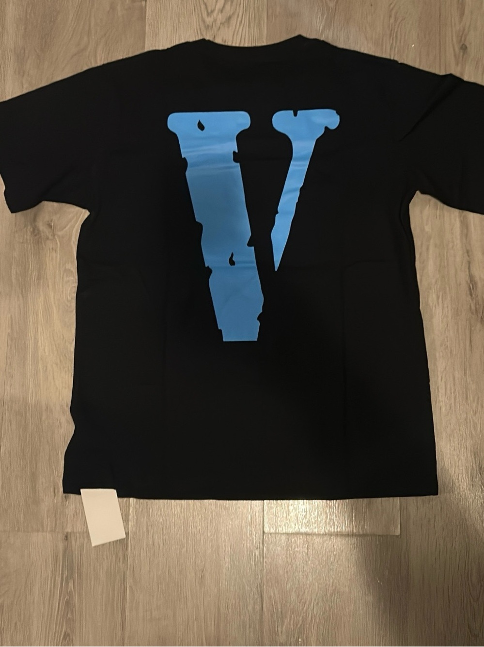 Juice WRLD Vlone Graphic Tee in Black with Blue Print